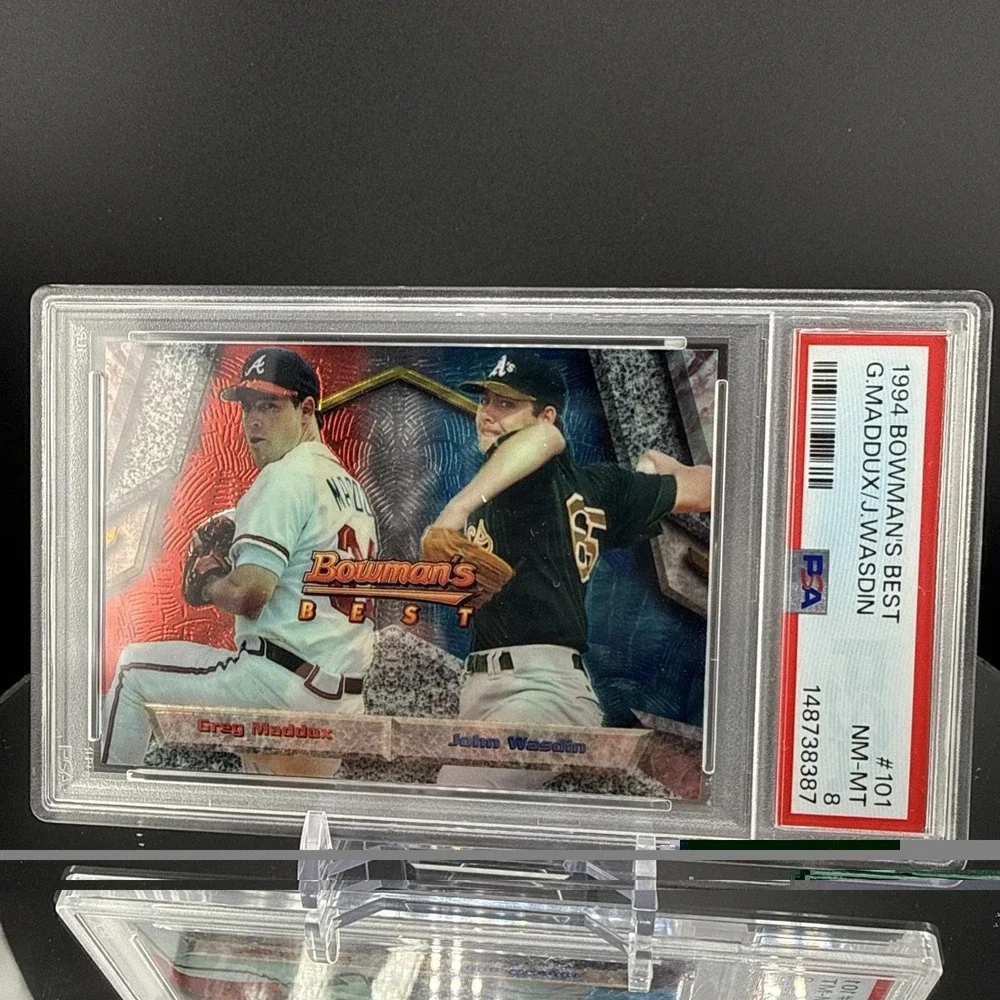 1994 Bowman's Best #101 Greg Maddux /‎ John Wasdin Dual Card – PSA 8 NM